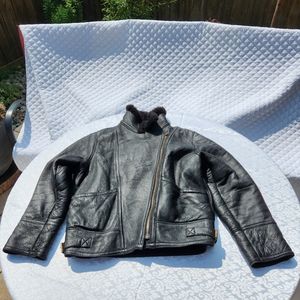 Sheepskin Motorcycle Style Jacket Size 14-40 UK